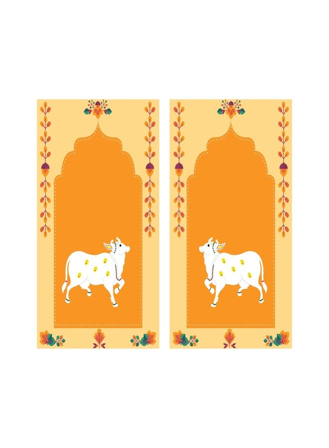 LET'S DIY لنصنع بأنفسنا نافذة من خشب MDF بتصميم محفور عليه وجه بقرة بيتشواي على كلا الجانبين وقاعدة مربعة الشكل لأعمال يدوية - مجموعة من قطعتين - Image 3